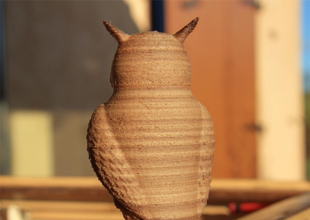3D geprinte houten uil