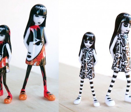 Een punk 3d geprinte versie van Emily the Strange