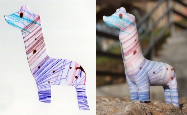 Crayon Creatures 3D geprinte kindertekeningen