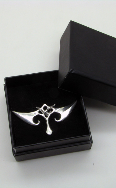 Silver Fin Pendant - 3D geprint